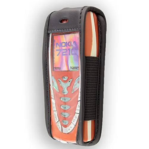 caseroxx Nokia 6610/7210 custodia cintura pelle nero finestra