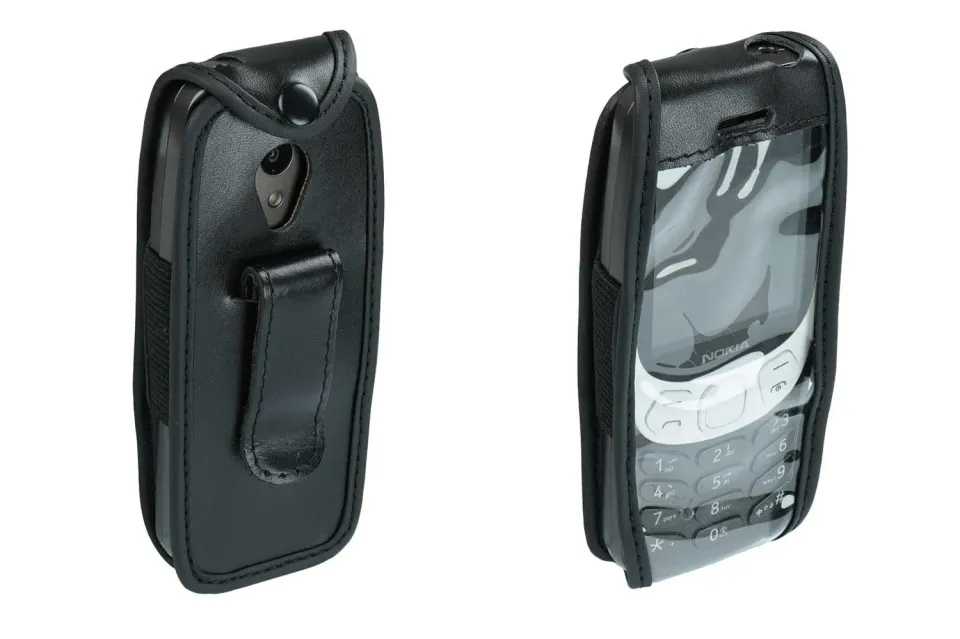 caseroxx Borsa Nokia 3210 2024 custodia cintura nero finestra