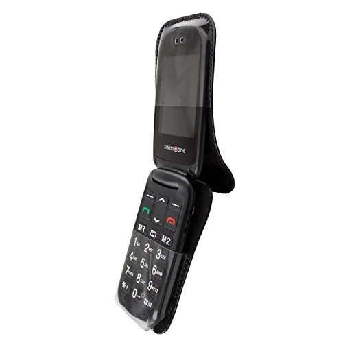 caseroxx Komu C2 fondina con clip vera pelle nero