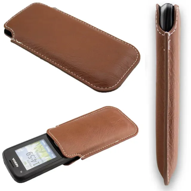 caseroxx Business-Line Nokia C1 custodia marsupio marrone pelle