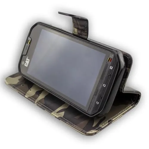 caseroxx Bookstyle custodia portafoglio Cat S60 mimetica