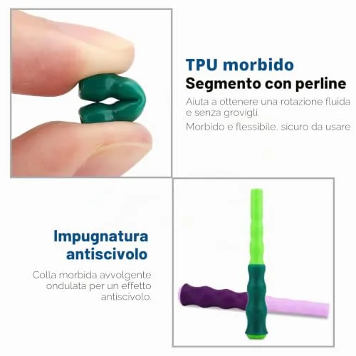 MoKo Corda per Saltare TPU 2 Pezzi Regolabile