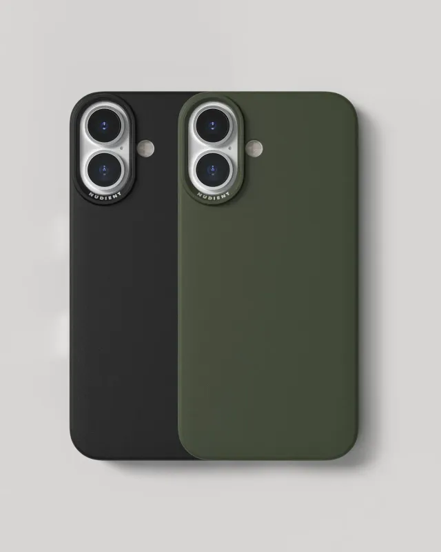 Nudient Thin Case iPhone 16 cover 2pz Ink Pine