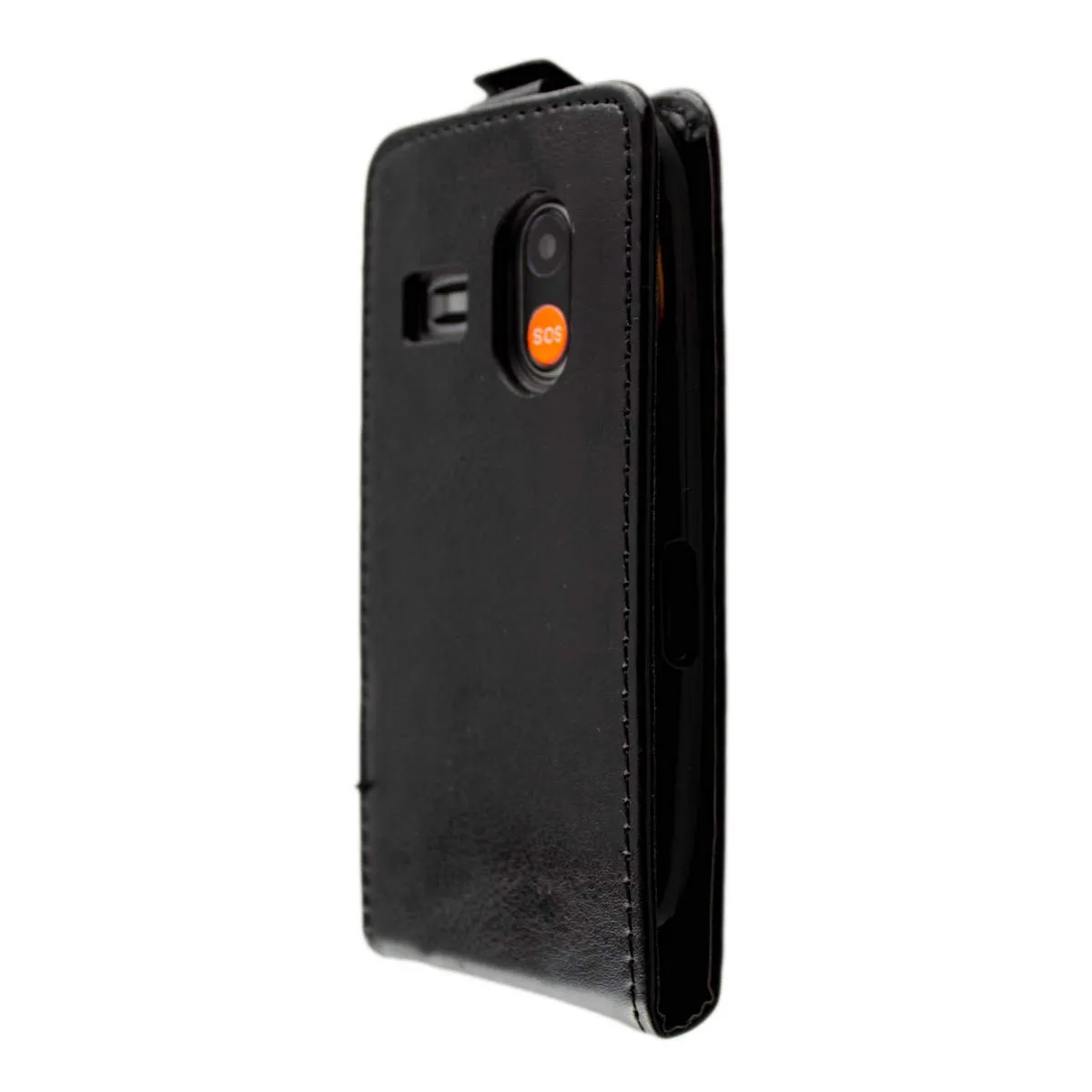 caseroxx Trevi MAX 24 flip cover nera finta pelle