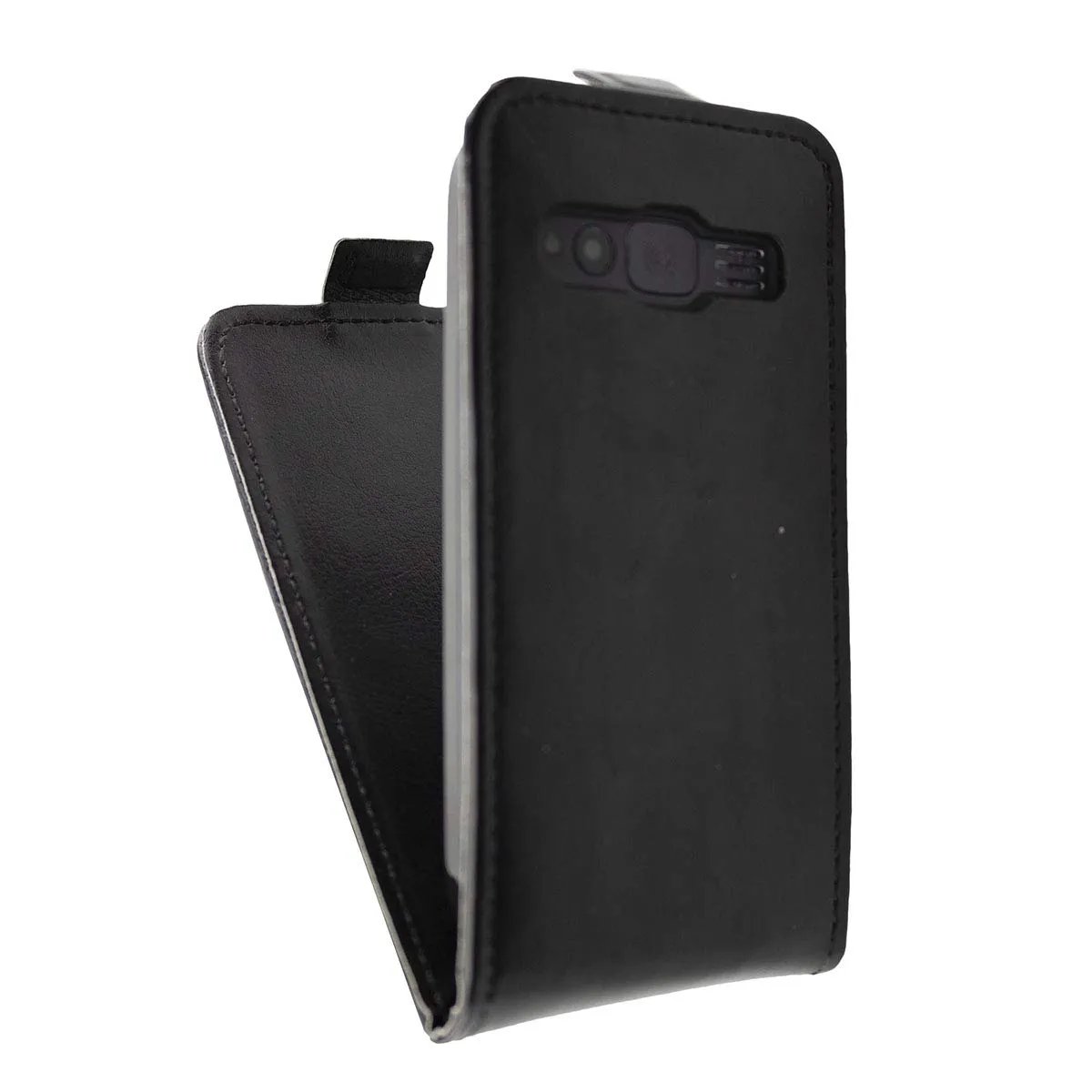 caseroxx Flip Cover Doro 1370 1372 Custodia Nera