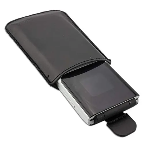 caseroxx Nokia 2720 Flip slide custodia nera pelle