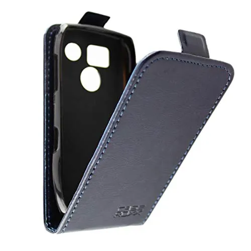 caseroxx Artfone C1 C1+ flip cover pelle azzurra magnete