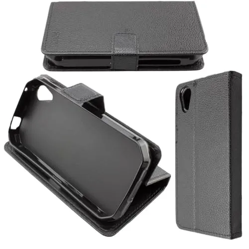 caseroxx Bookstyle Cover Cat S41 Custodia Nera Portacarte