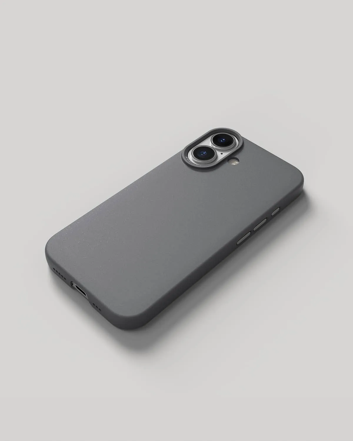 Nudient Thin Case cover iPhone 16 grigia sottile