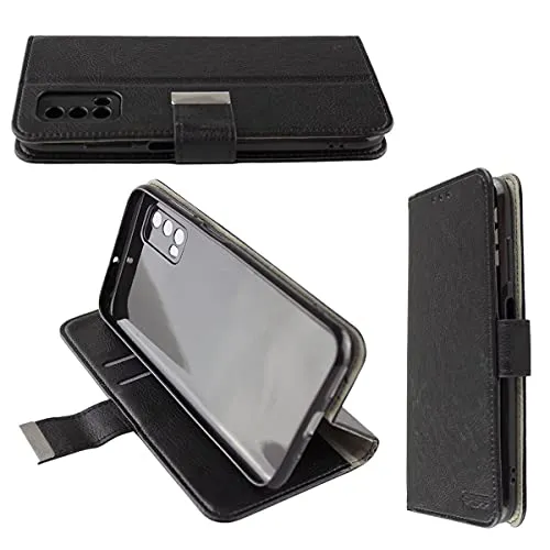 caseroxx Blackview A90 cover portafoglio nera carte stand