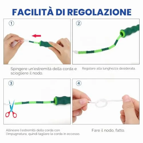 MoKo Corda per Saltare TPU 2 Pezzi Regolabile