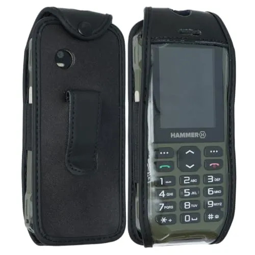 caseroxx custodia pelle Hammer 6 LTE cintura nera