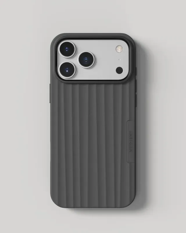 Nudient Bold iPhone 17 Pro Max custodia grigio basalto MagSafe antishock
