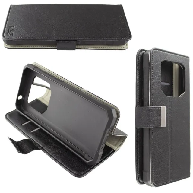caseroxx Oukitel K15 Plus custodia libro nero wallet