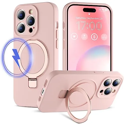 CloudValley iPhone 14 Pro cover magnetica rosa silicone