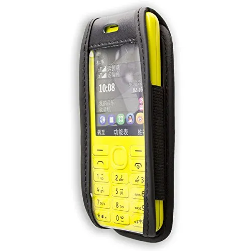 caseroxx Nokia 206 Borsello pelle nero da cintura