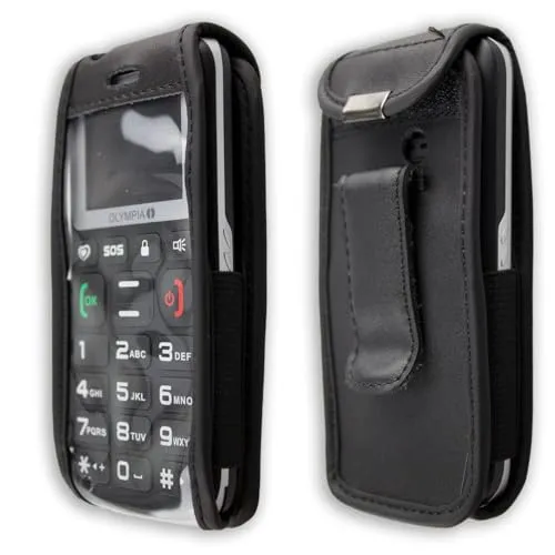 caseroxx Olympia 2204 Bravo custodia cintura pelle nera finestra