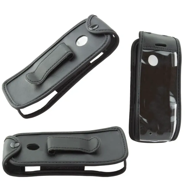 caseroxx Borsa Pelle Nokia 105 110 4G Nera con Clip