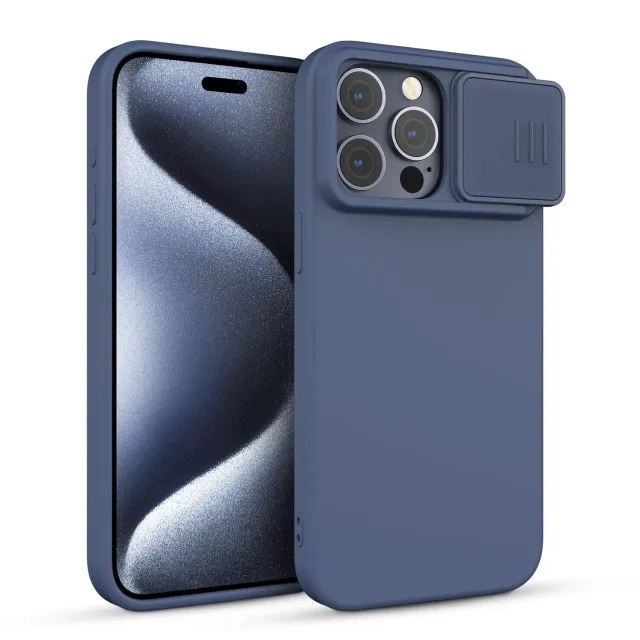 CloudValley iPhone 15 Pro cover silicone blu 6,1"