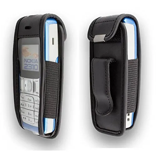 caseroxx custodia cintura Nokia 2310 pelle nera vera pelle