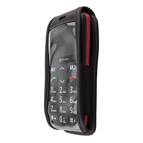 caseroxx Amplicomms PowerTel M6350 tasca pelle nera