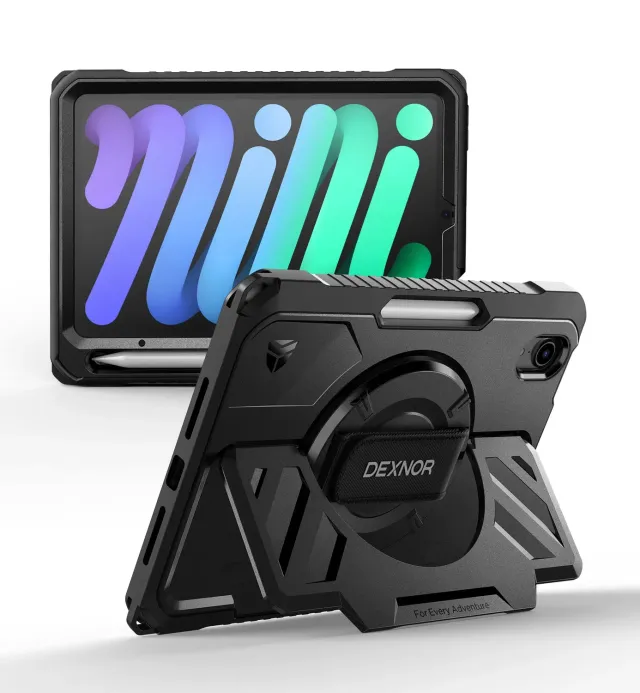 Dexnor iPad mini 7 A17 Pro 8.3 cover nera robusta