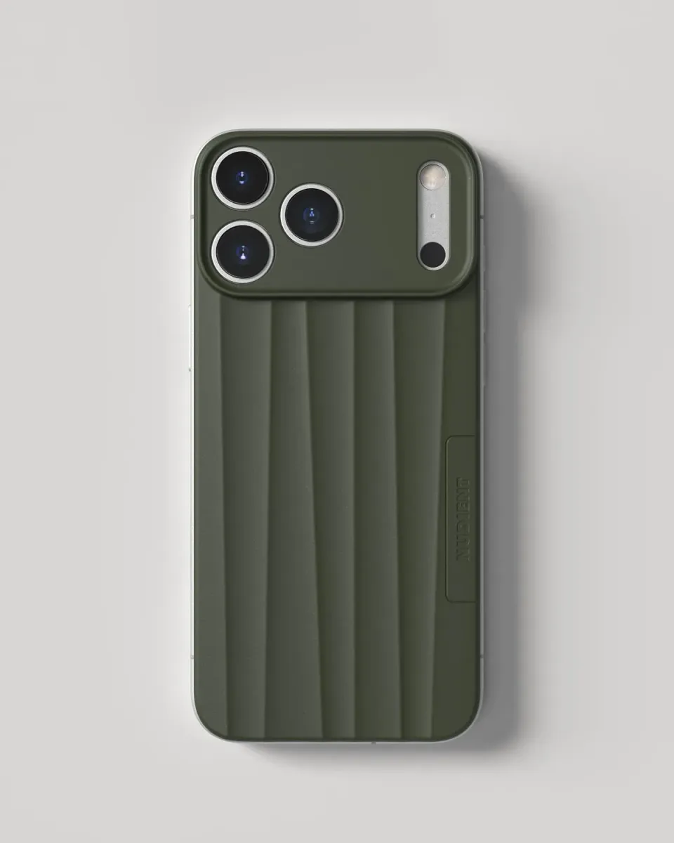 Nudient Slice Case cover iPhone 18 Pro Max Pine Green MagSafe sottile
