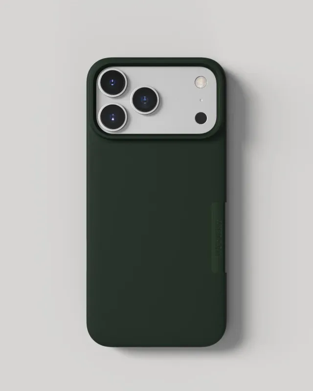 Nudient Thin Case cover iPhone 17 Pro Max Moss Green leggera