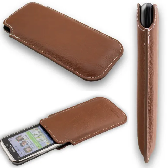 caseroxx Business-Line C5-00 custodia tasca marrone ecopelle