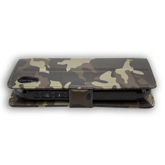 caseroxx Bookstyle Cat S41 custodia portafoglio mimetica