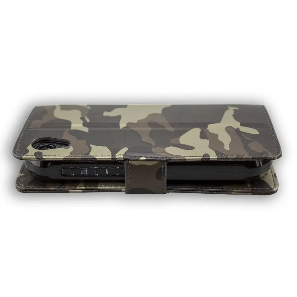 caseroxx Bookstyle Cat S41 custodia portafoglio mimetica