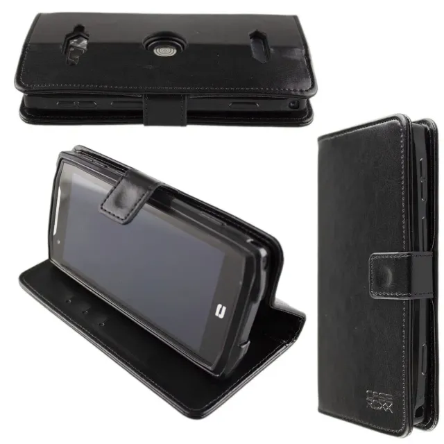 caseroxx Core-M5 Custodia Portafoglio Nero Pelle