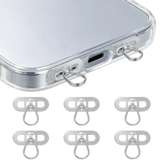 MoKo Patch Cordino Smartphone Acciaio Argento 6 Pezzi