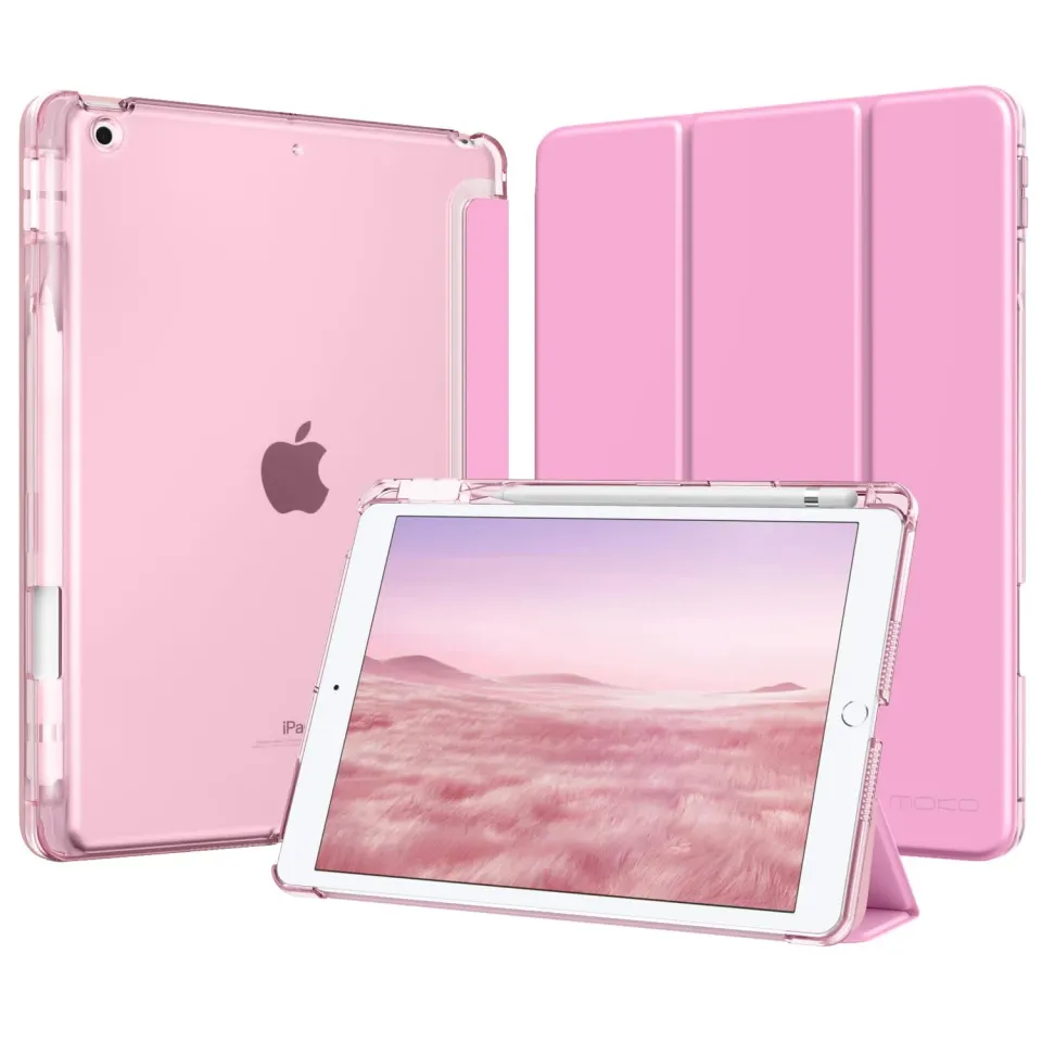 MoKo 10.2 iPad 9/8/7 cover rosa portapenna leggera