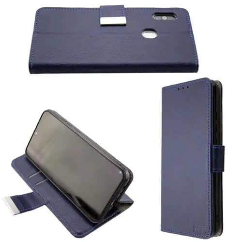 caseroxx GS290 custodia portafoglio azzurra bookstyle