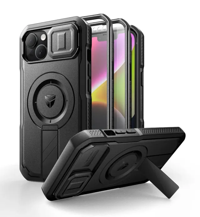 Dexnor iPhone 13 14 cover rugged nera MagSafe 360