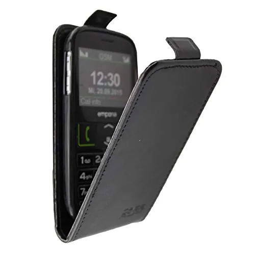 caseroxx Emporia Euphoria V50 flip cover nera magnetica