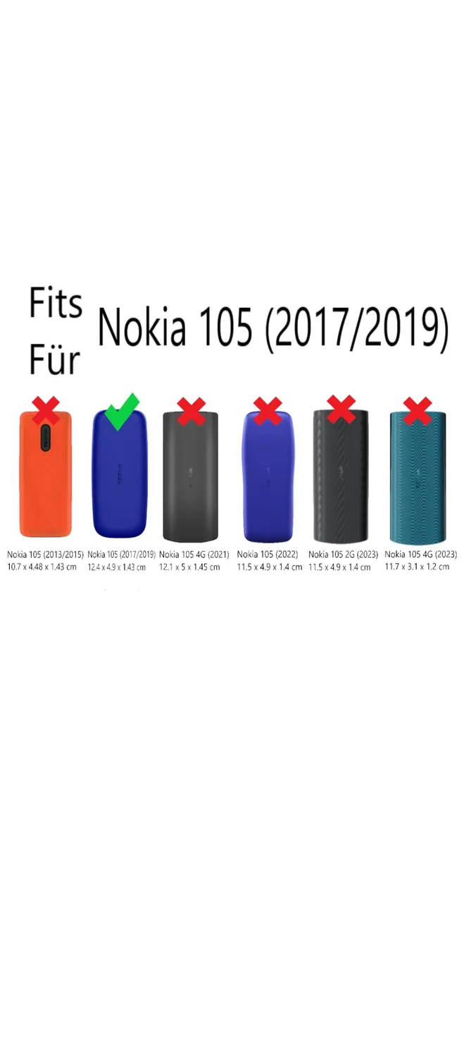 caseroxx TPU Custodia Nokia 105 2017 cover nero trasparente