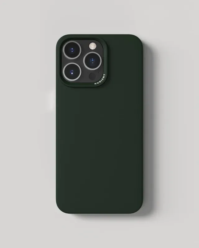 Nudient Thin Case iPhone 15 Pro Max cover Moss Green MagSafe