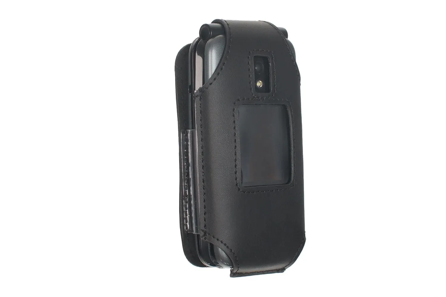 caseroxx Gigaset GL7 borsello pelle nero con clip cintura