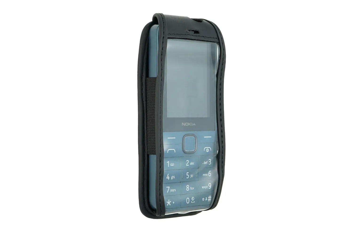 caseroxx Custodia Pelle Nokia 235 4G Nera con Clip Cintura