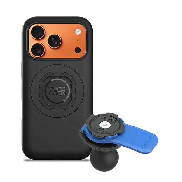 Quad Lock kit moto adattatore sfera 1" iPhone antivibrazione