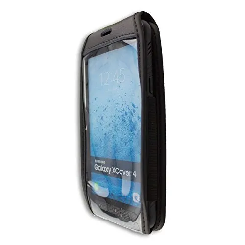 caseroxx Samsung XCover 4/4s borsello nero vera pelle finestra