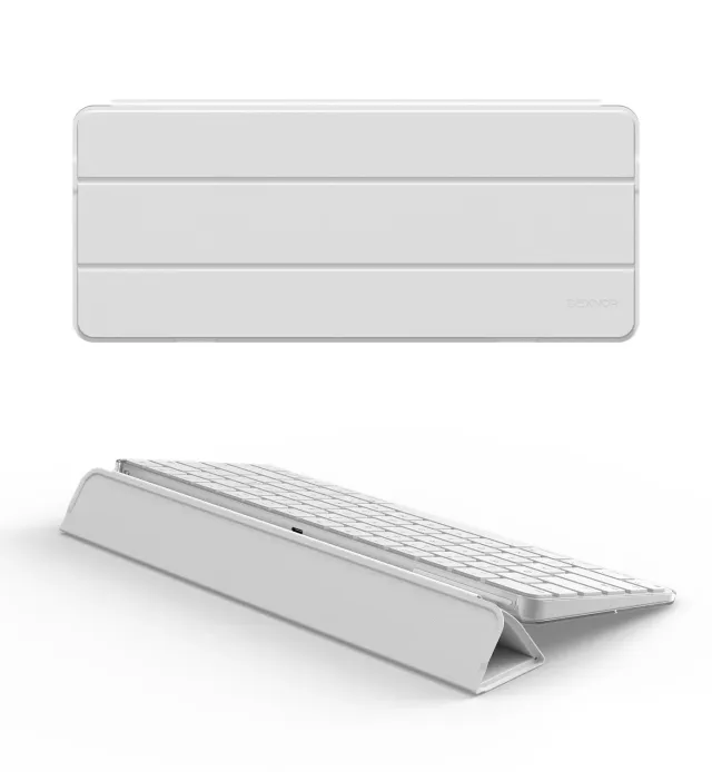 Dexnor cover Magic Keyboard Touch ID 2024 bianca cuoio