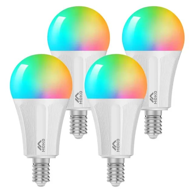 MoKo E27 lampadina smart wifi RGB 9W 4 pezzi