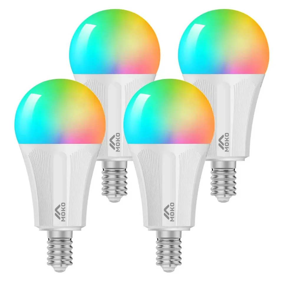 MoKo E27 lampadina smart wifi RGB 9W 4 pezzi