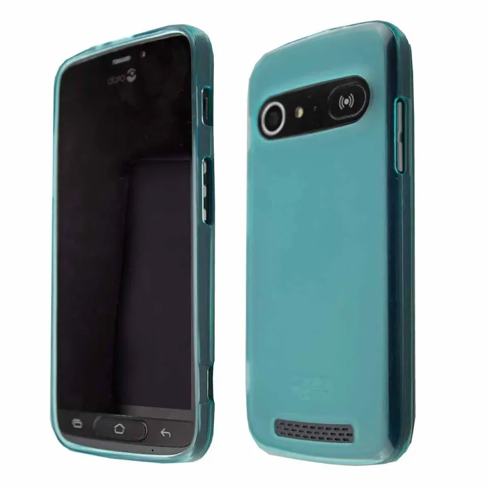 caseroxx TPU cover Doro 8040 8042 azzurra antishock