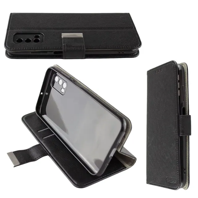 caseroxx Blackview A90 cover portafoglio nera carte stand