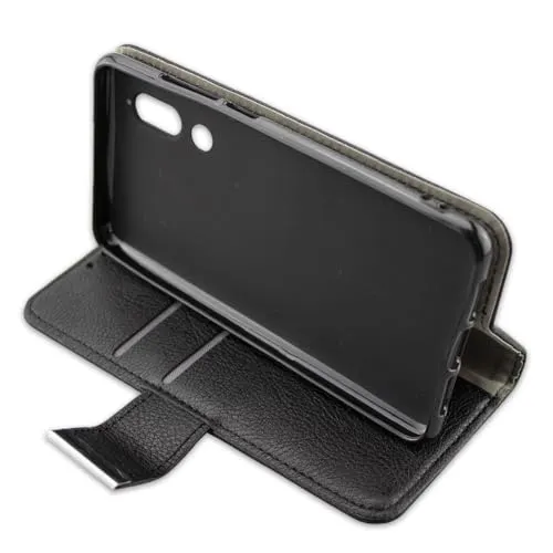 caseroxx Bookstyle Sharp Aquos C10 custodia portafoglio nera