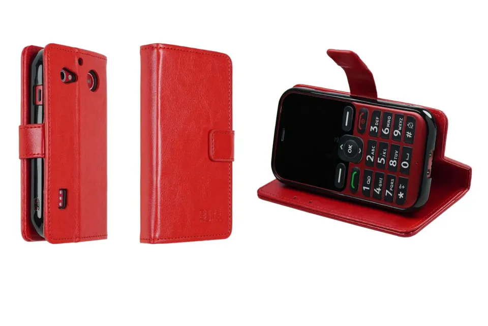 caseroxx Doro Leva L10 L11 custodia libro pelle rossa